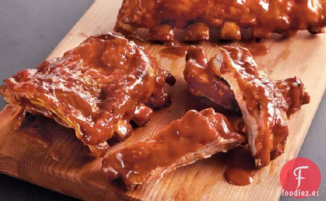Costillas de Barbacoa de Melaza de Naranja de Cocción Lenta