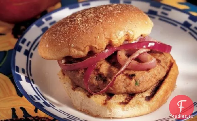 Hamburguesas de Pavo y Parmesano a la Parrilla