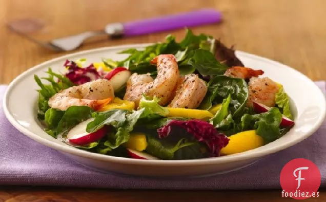 Ensalada de Camarones con Pimienta y Mango