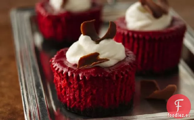 Mini Pasteles de Queso de Terciopelo Rojo