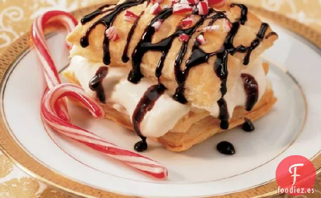 Napoleones de Menta y Chocolate Blanco
