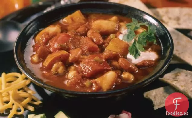 Chili Navideño de Tres Frijoles