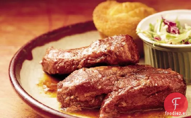 Costillas Ahumadas de Mantequilla de Manzana de Cocción Lenta