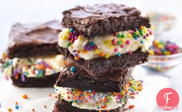 Sándwiches de Helado de Brownie