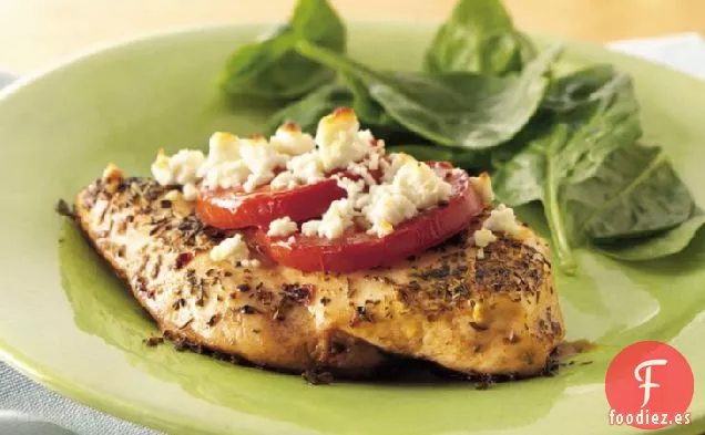 Pollo Cubierto con Queso Feta