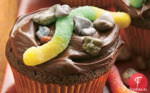 Cupcakes de Tierra y Gusanos