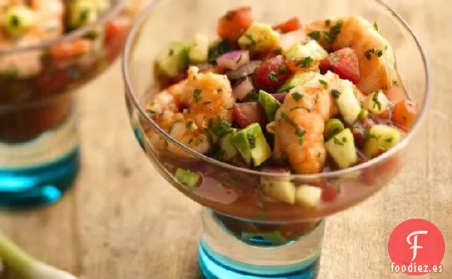 Cóctel de Camarones Estilo Ceviche