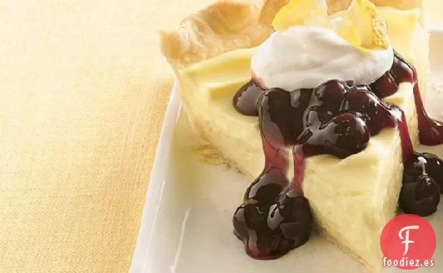 Tarta de Queso Crema de Limón y Arándanos