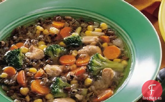 Sopa de Arroz Salvaje Confeti de Cocción Lenta