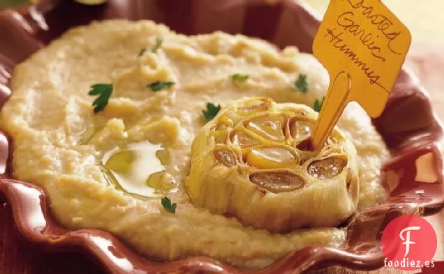 Hummus de Frijoles Blancos con Ajo Asado