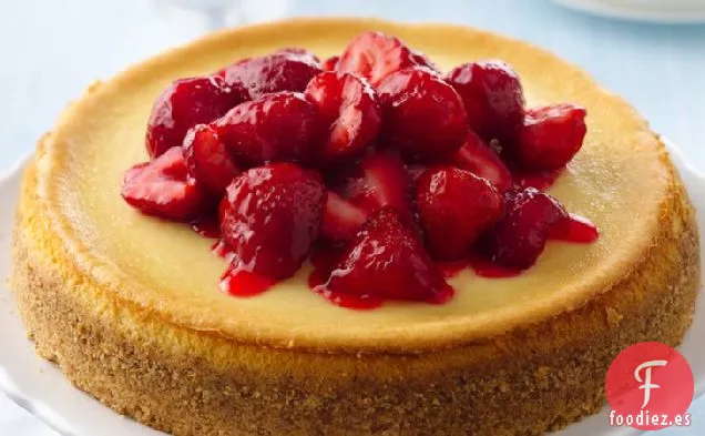 Tarta de Queso Fresca con Tapa de Fresa