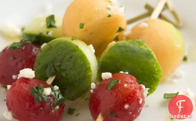 Brochetas de Tomate, Pepino y Melón