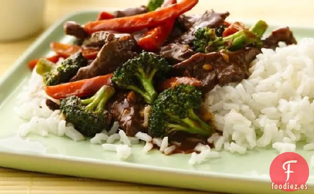 Saltear Carne de Res y Brócoli