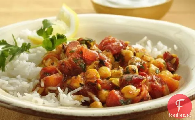Curry de Garbanzos y Tomate