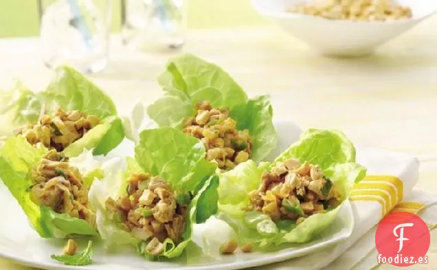 Ensalada Asiática de Pollo Tazas de Lechuga