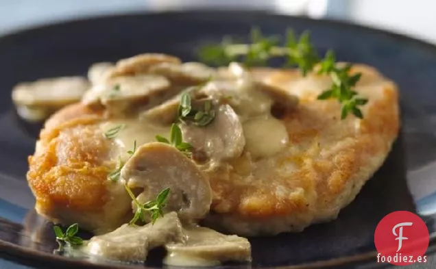 Pollo Dijon Sofocado en Champiñones