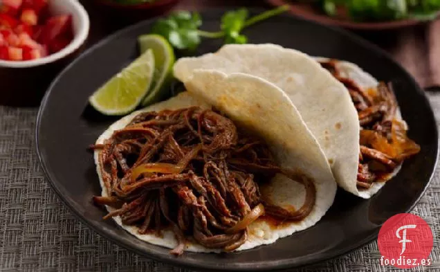 Tacos de Ternera de Chile y Ajo Asados