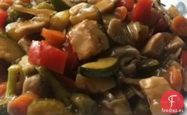 Verduras Salteadas con Pollo o Cerdo