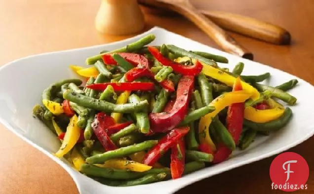 Judías Verdes con Pimientos de Colores (Tamaño de Multitud)
