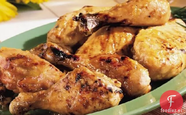 Pollo a la Parrilla con Glaseado de Melocotón Picante