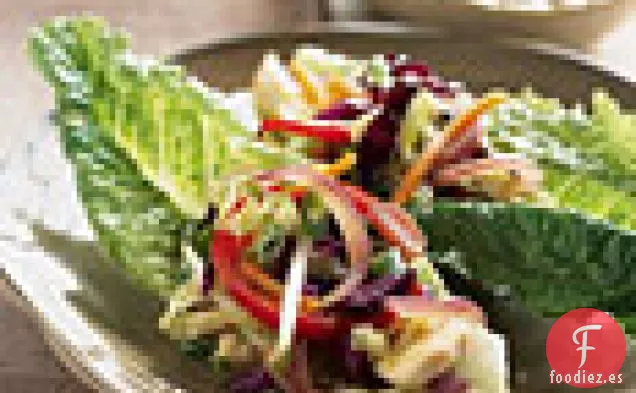 Envolturas Panasiáticas de Pollo y Lechuga Vegetal