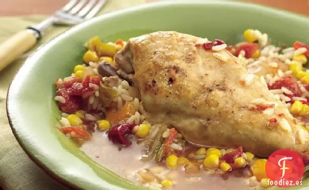 Pollo Chipotle de Cocción Lenta y Arroz