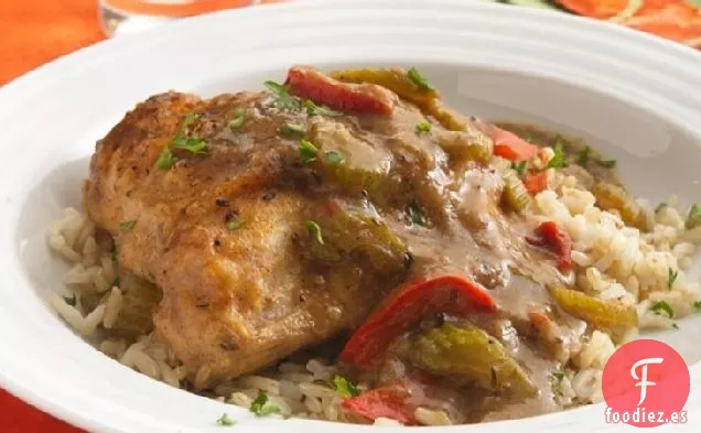 Pollo sofocado con salsa (Cambio de imagen)