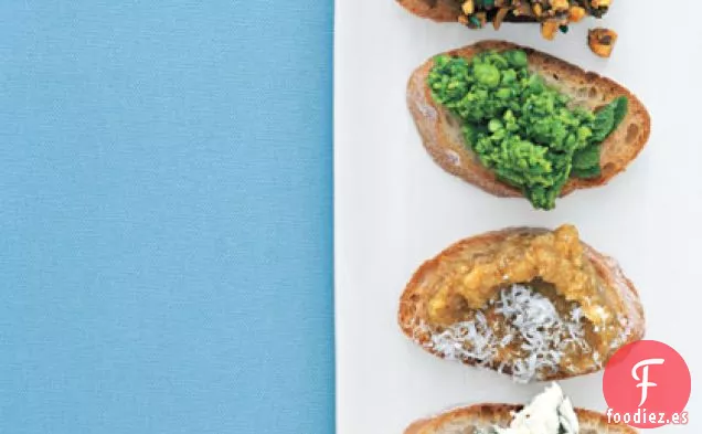 Guisantes Rotos con Bruschetta de Menta