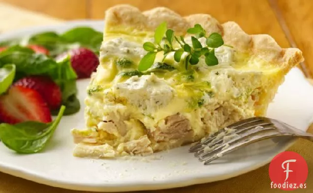 Quiche de Pollo y Brócoli a Base de Hierbas