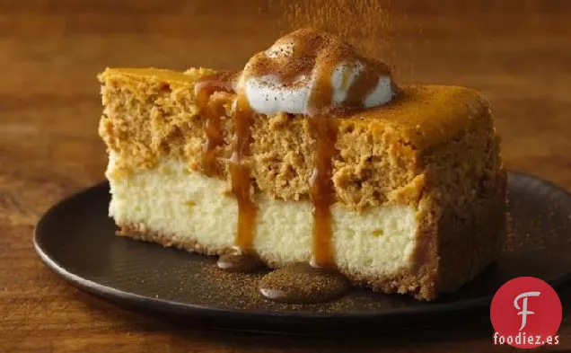 Tarta de Queso de Calabaza con Salsa de Caramelo