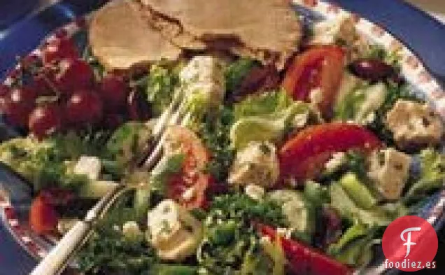 Ensalada Griega de Pollo con Vinagreta de Menta