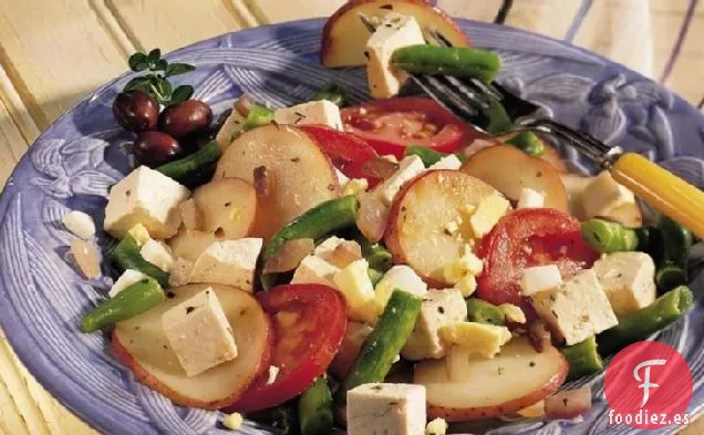 Cena de Sartén de Tofu de Niçoise