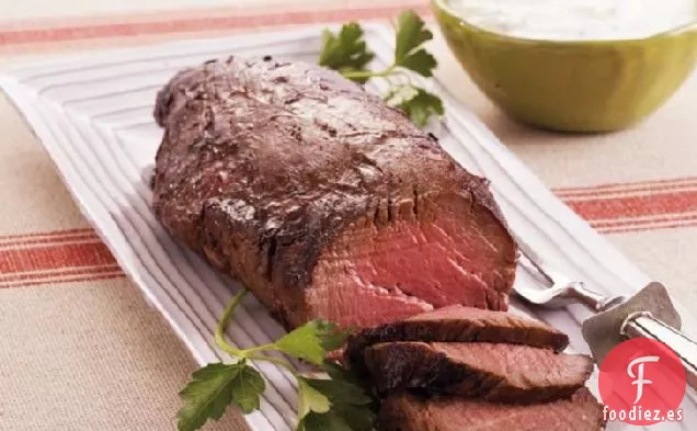 Solomillo de Ternera con Crema de Rábano Picante