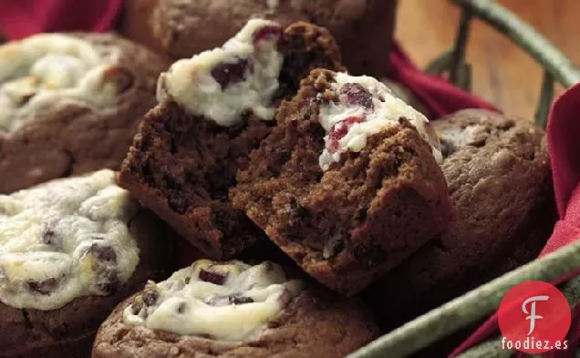 Muffins de Arándanos con Doble Chocolate
