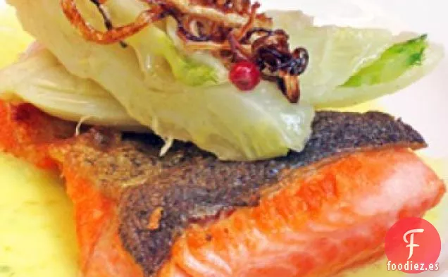 Carbonero Ártico Con Hinojo Estofado Asiático Y Emulsión De Cítricos