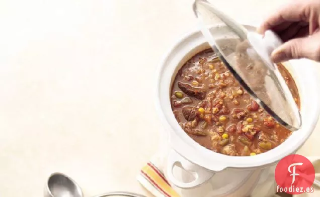 Sopa de Verduras, Carne de Res y Cebada de Cocción Lenta
