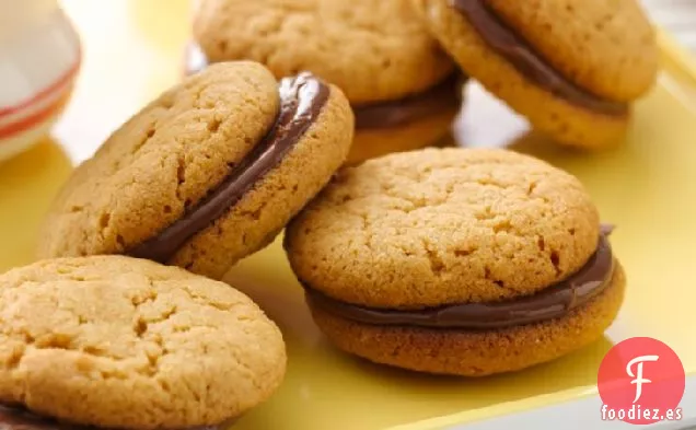 Galletas de Sándwich de Mantequilla de Maní y Avellana