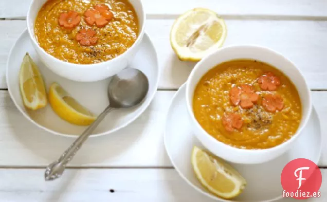 Sopa de Arvejas al Sol y Azafrán