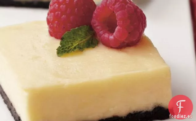 Barras de Tarta de Queso con Chocolate Blanco