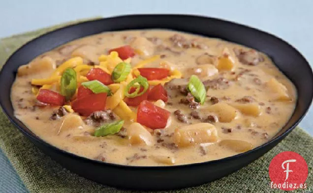 Sopa de Hamburguesa con Queso