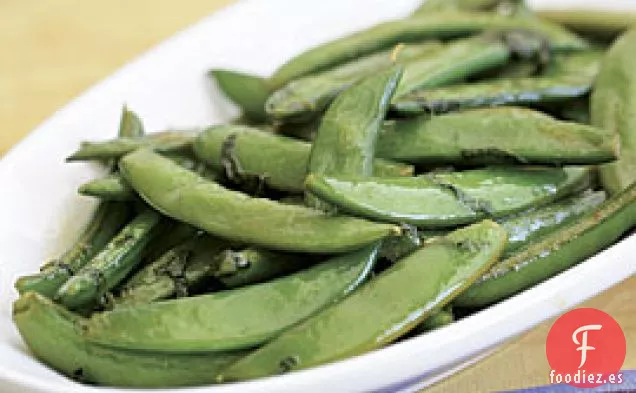 Guisantes De Azúcar Ligeramente Picantes Con Menta Y Lima