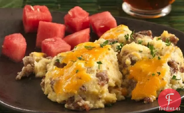 Cazuela de Sémola de Salchicha y queso (Cambio de imagen)