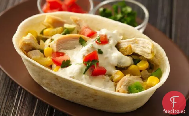 Tacos de Pollo Suiza Stand ' N Stuff