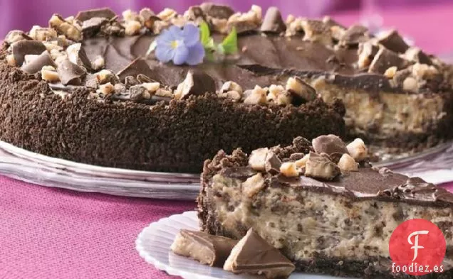 Tarta de Queso con Chispas de Chocolate y Caramelo