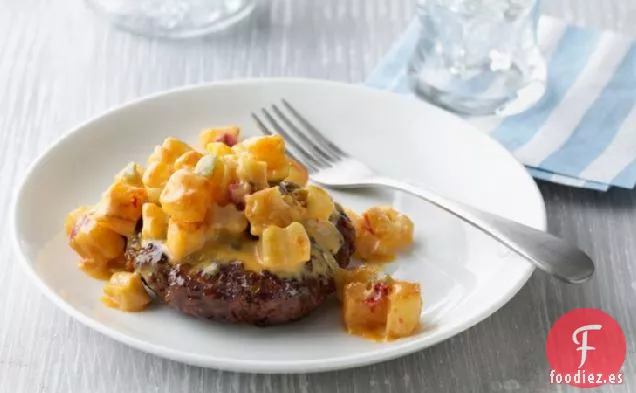 Paquetes de Papel de Patata y Hamburguesa de Tacos a la Parrilla