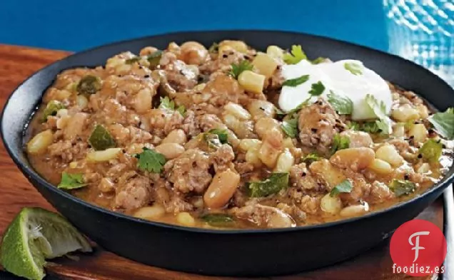 Chile de Frijoles Blancos de Pavo de Cocción Lenta