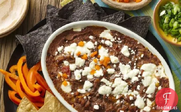 Salsa de Frijoles Negros Refritos con Queso