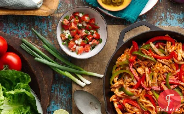Fajitas de Pollo a la Barbacoa
