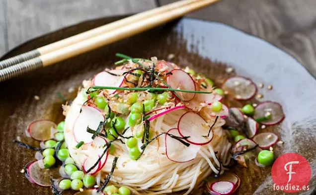 ¿S?Fideos Para Hombres Con Guisantes Y Rábanos