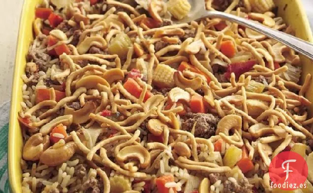 Cazuela de Chow Mein Fácil